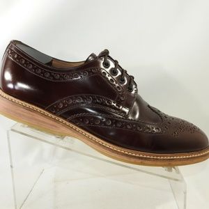 Loake Sz 11.5M Brown Leather Oxfords Mens R4C24 Native 925 Green Gaspeite Navajo Sterling Silver Ring Size  main image 2